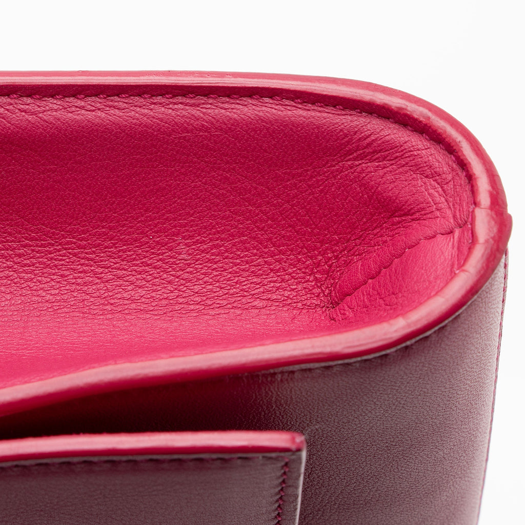 Saint Laurent Leather Chyc Clutch (SHF-SxL9j2)