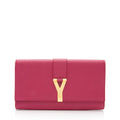 Saint Laurent Leather Chyc Clutch (SHF-SxL9j2)