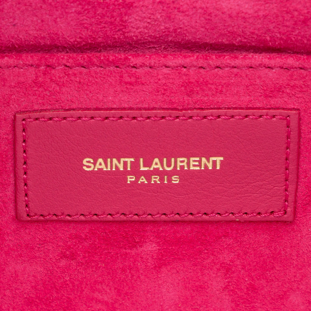Saint Laurent Leather Chyc Clutch (SHF-SxL9j2)