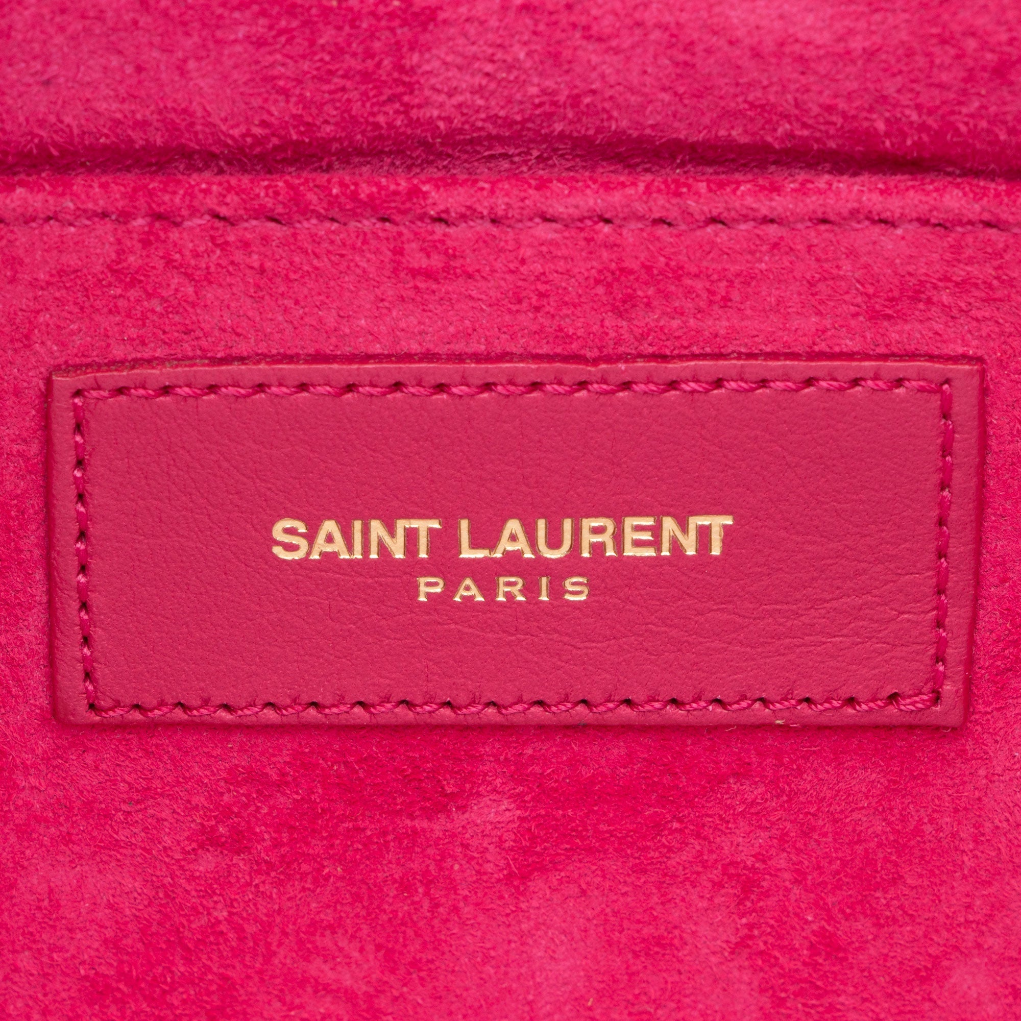 Saint Laurent Leather Chyc Clutch (SHF-SxL9j2)