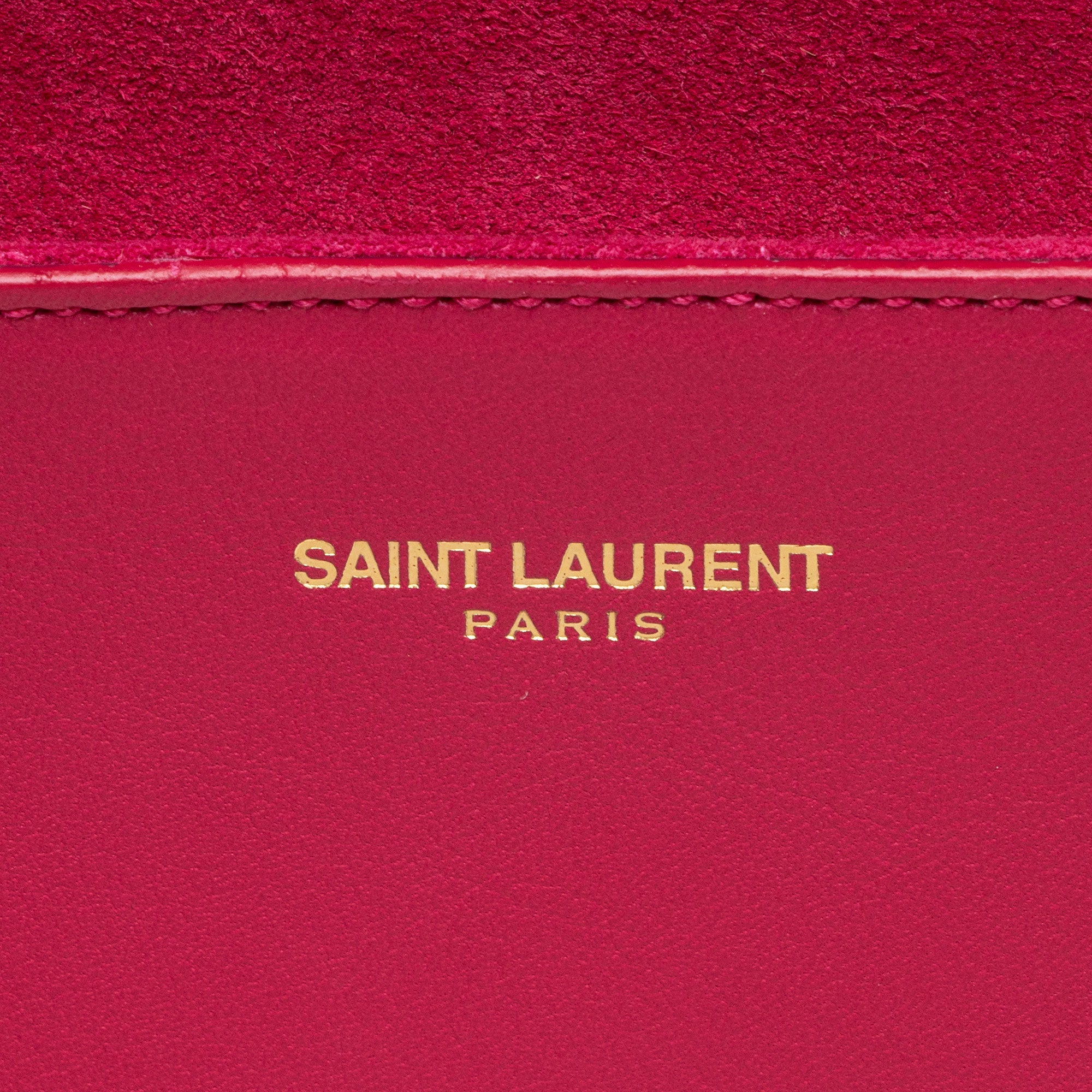 Saint Laurent Leather Chyc Clutch (SHF-SxL9j2)