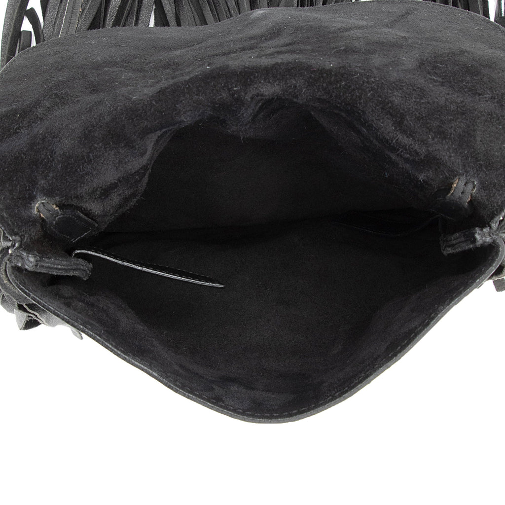Saint Laurent Leather Fringe Anita Crossbody Bag (SHF-zM6EOQ)