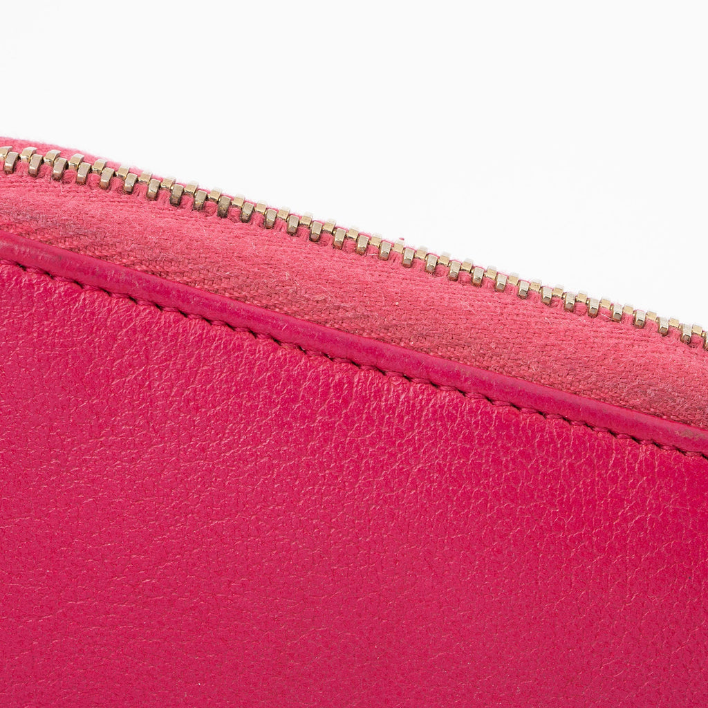 Saint Laurent Leather Monogram Belle du Jour Zip Around Wallet (SHF-agqKCo)