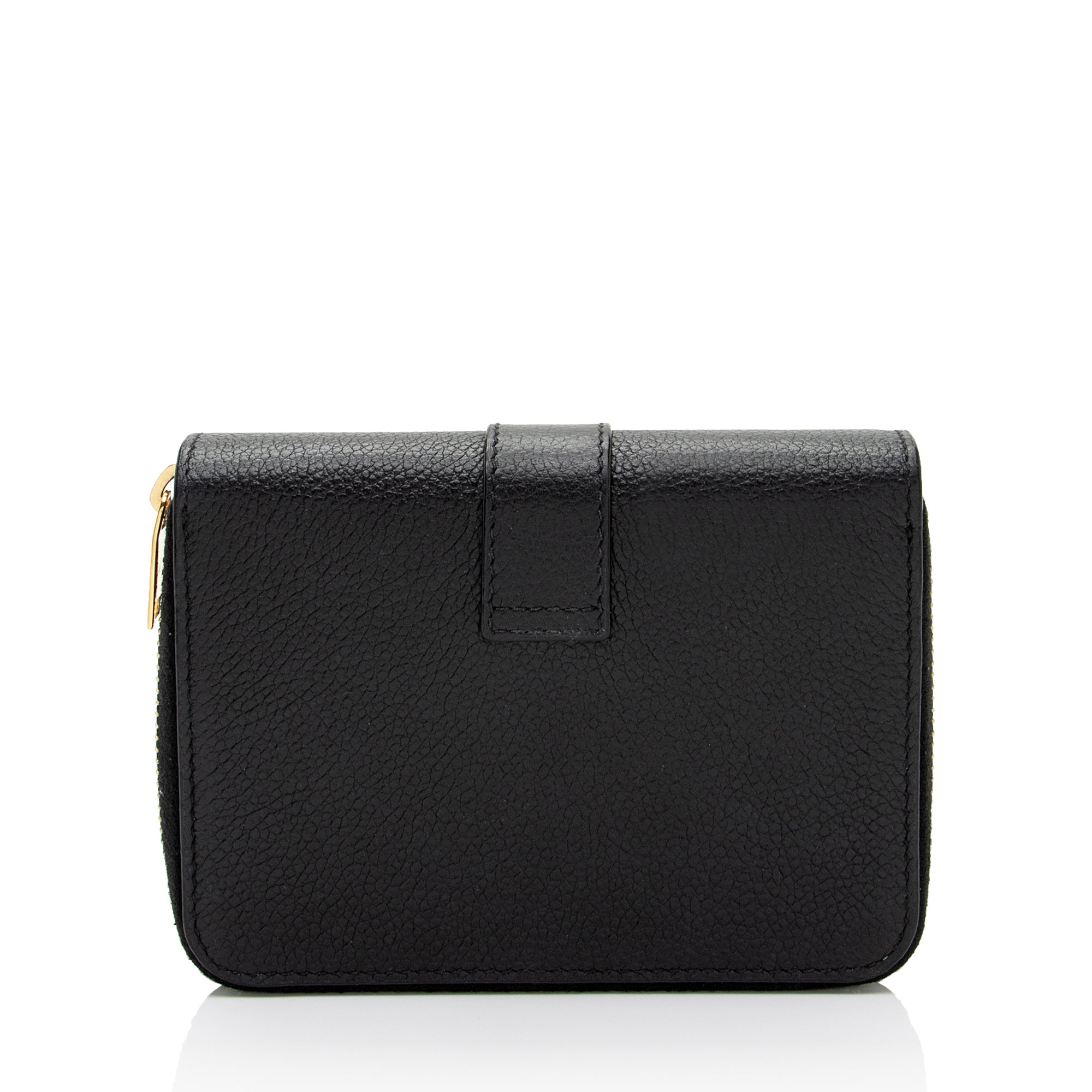 Saint Laurent Leather Monogram Compact Bi-Fold Wallet (SHF-EywM9H)