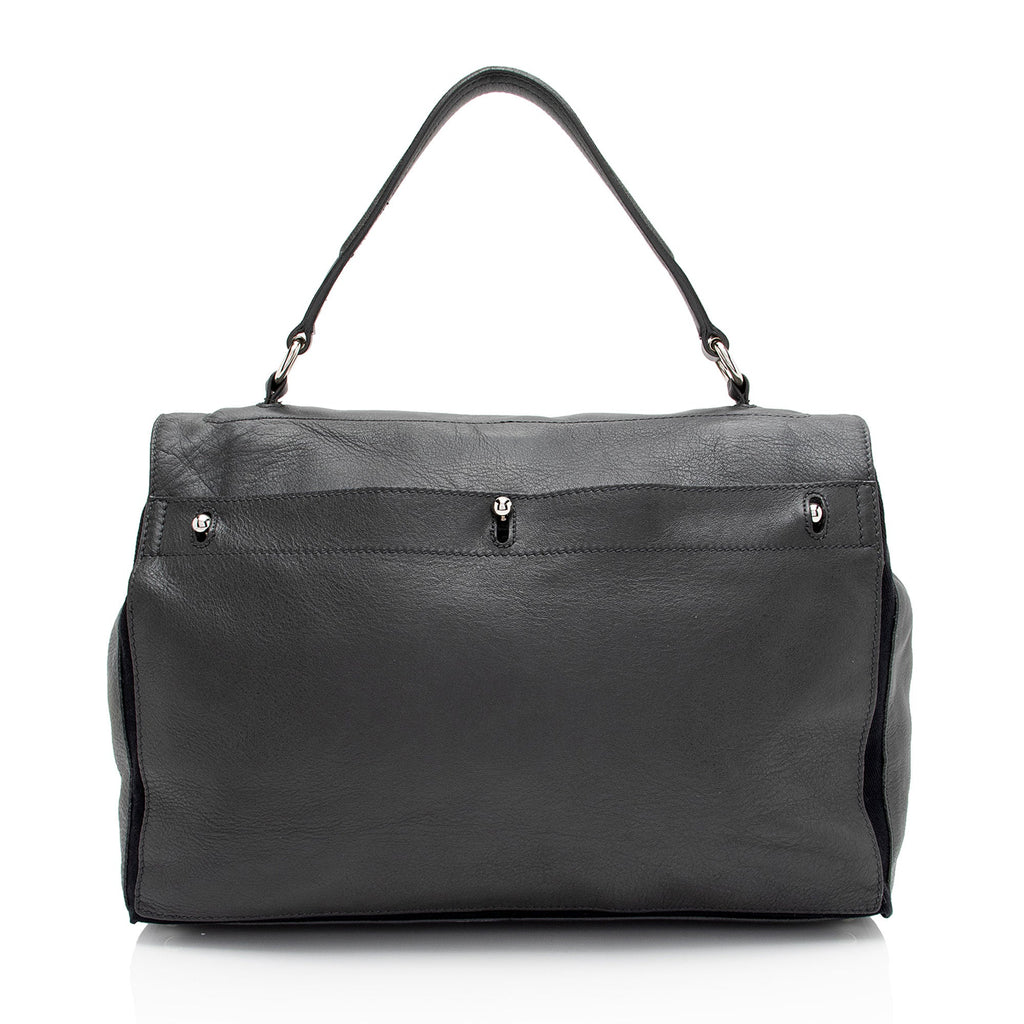 Saint Laurent Leather Muse Two Large Satchel (SHF-KW43Zr)