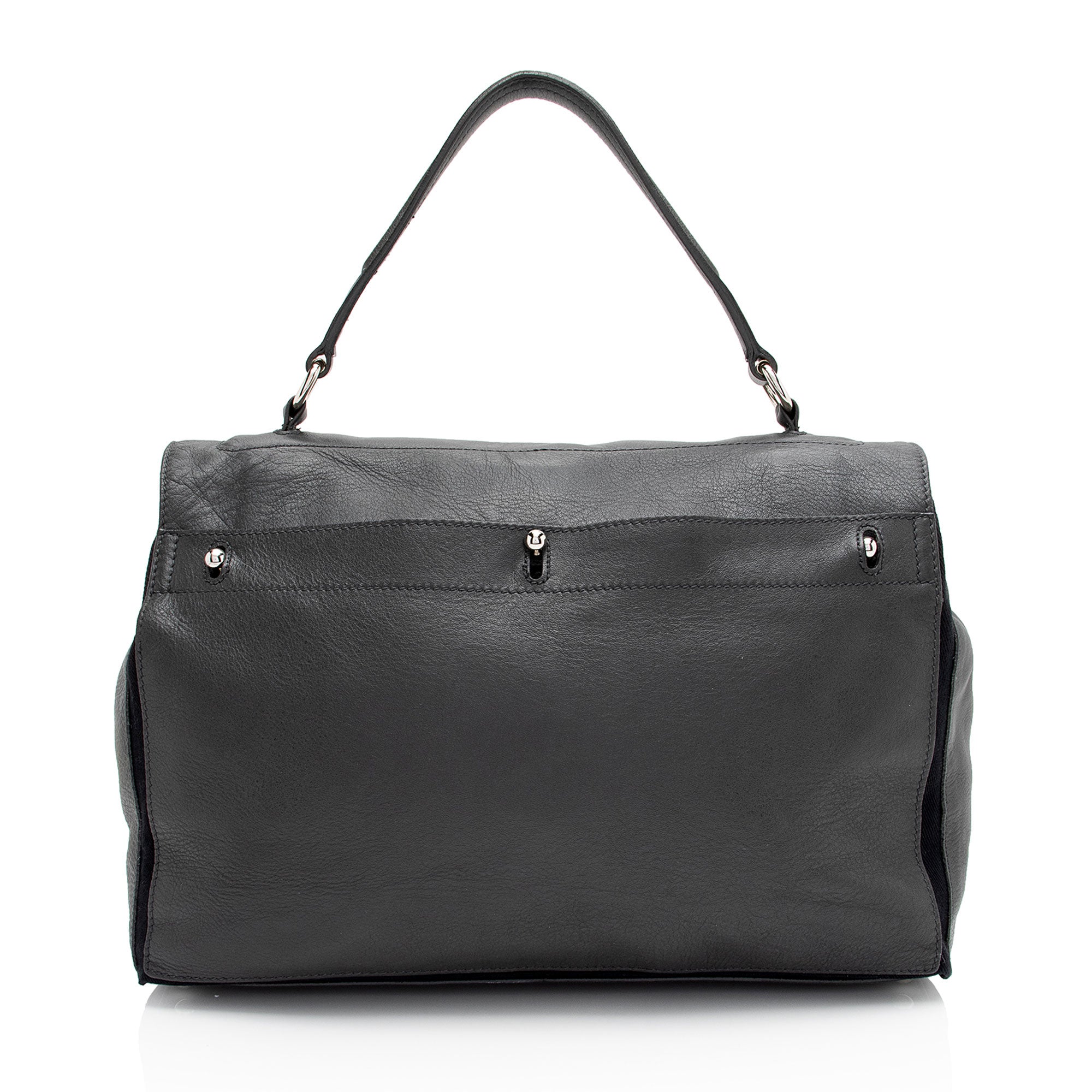 Saint Laurent Leather Muse Two Large Satchel (SHF-KW43Zr)
