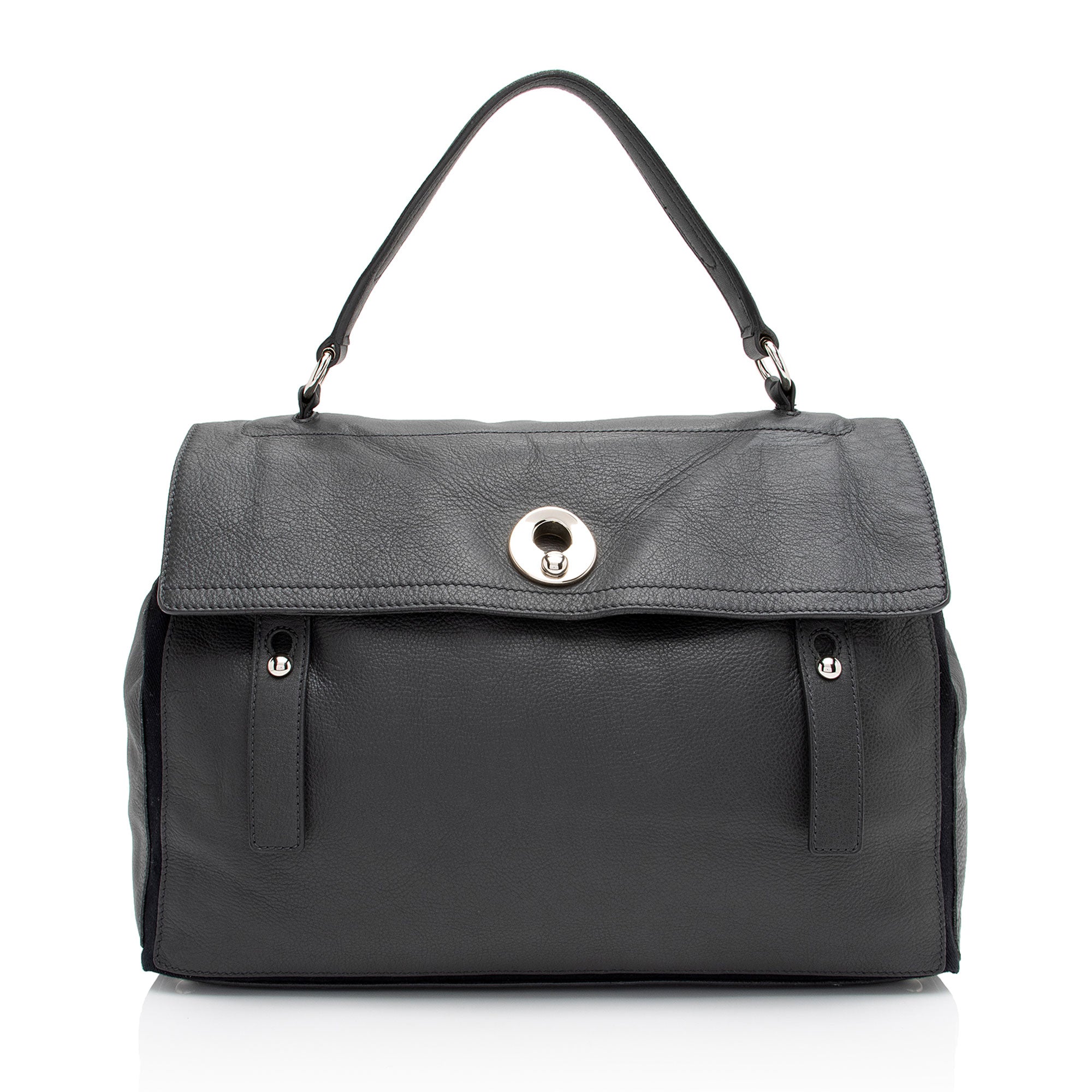 Saint Laurent Leather Muse Two Large Satchel (SHF-KW43Zr)