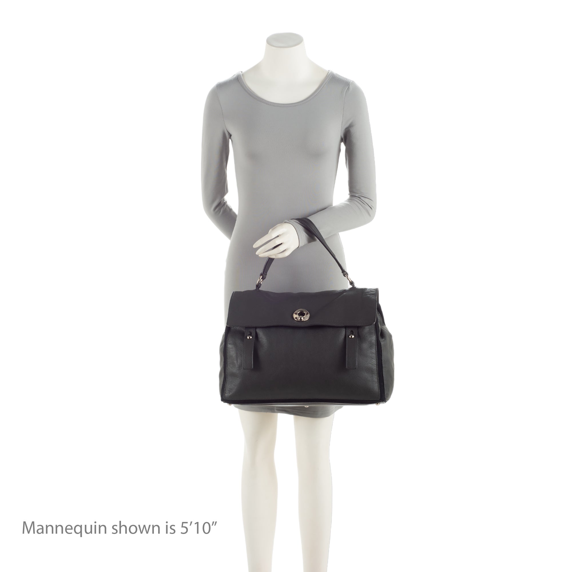 Saint Laurent Leather Muse Two Large Satchel (SHF-KW43Zr)