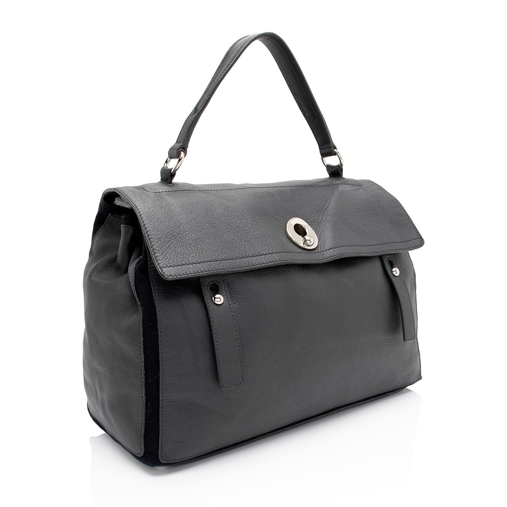 Saint Laurent Leather Muse Two Large Satchel (SHF-KW43Zr)