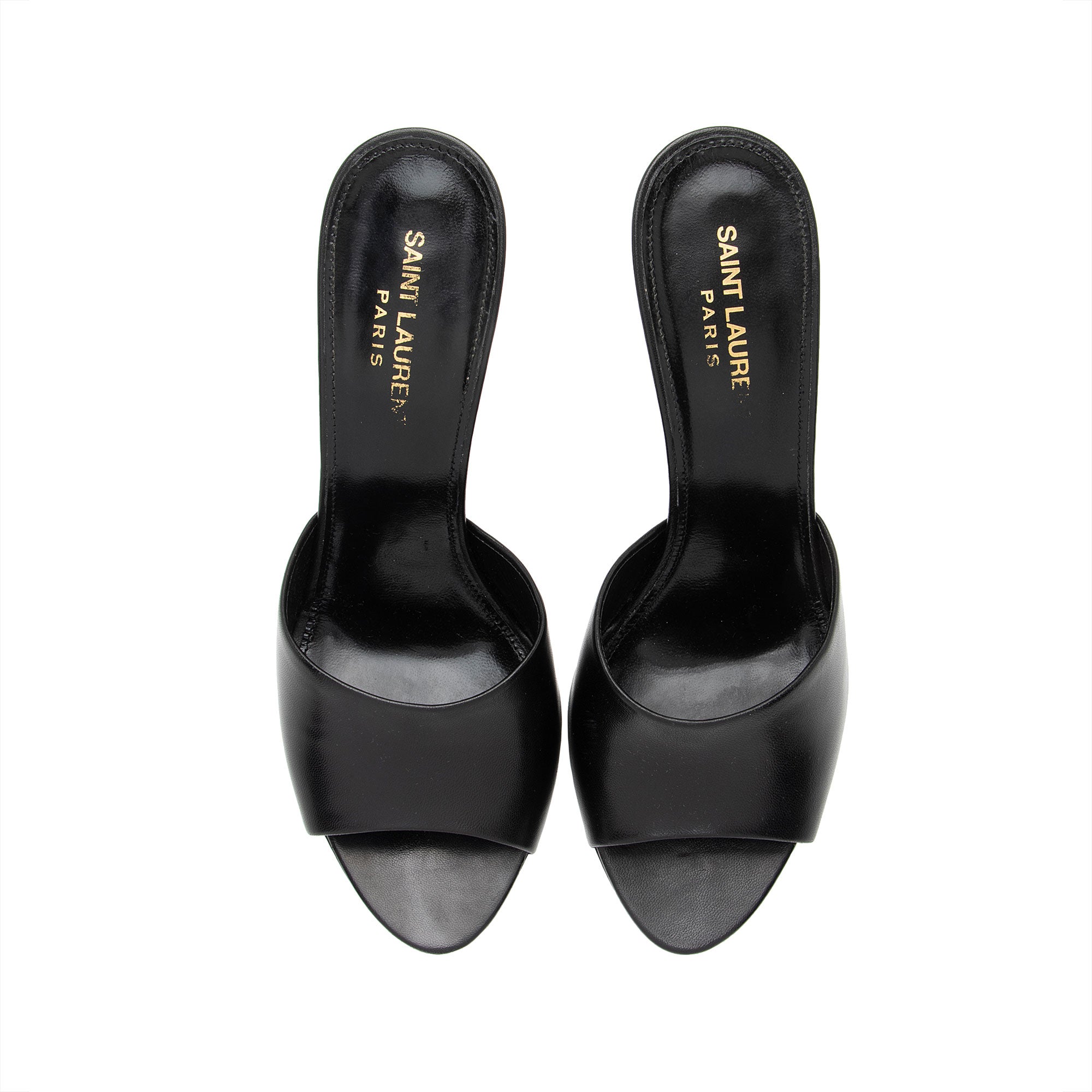 Saint Laurent Leather Open Toe Sandals - Size 8 / 38 (SHF-I4JOnp)