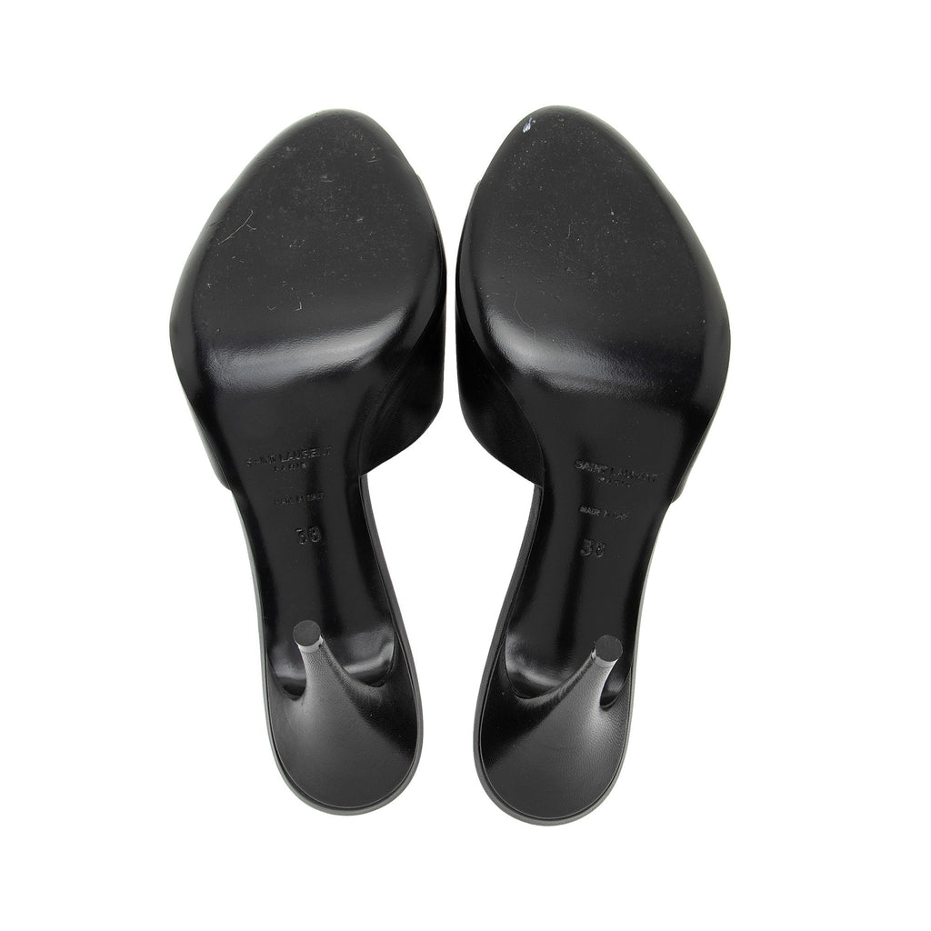 Saint Laurent Leather Open Toe Sandals - Size 8 / 38 (SHF-I4JOnp)
