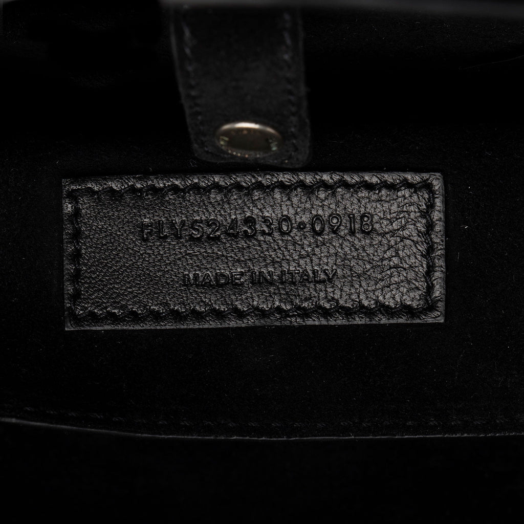 Saint Laurent Leather Ponyhair Leopard Print Mica Hatbox Small Crossbody Bag (SHF-LTfquL)