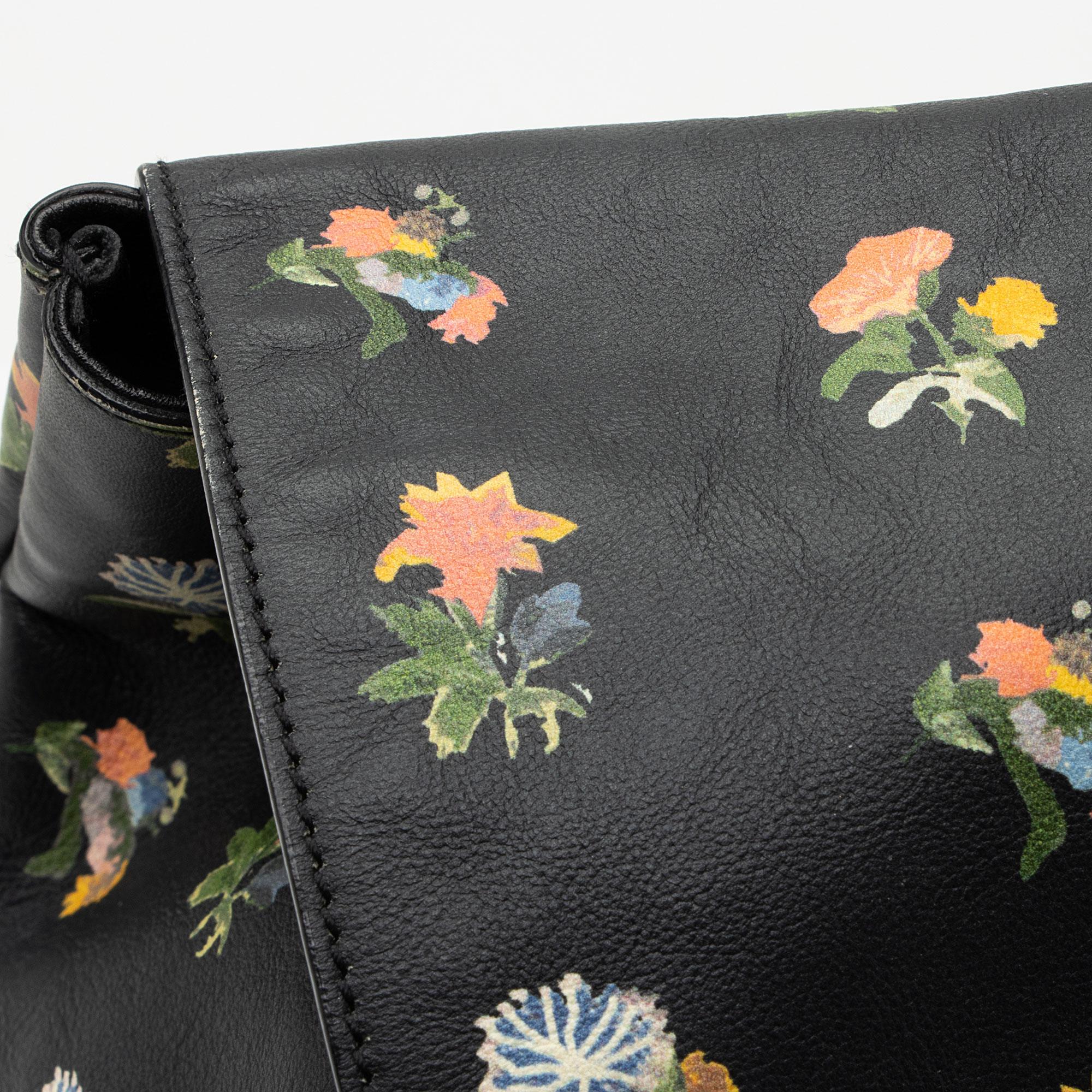 Saint Laurent Leather Prairie Floral Festival Backpack (SHF-VN9m0q)