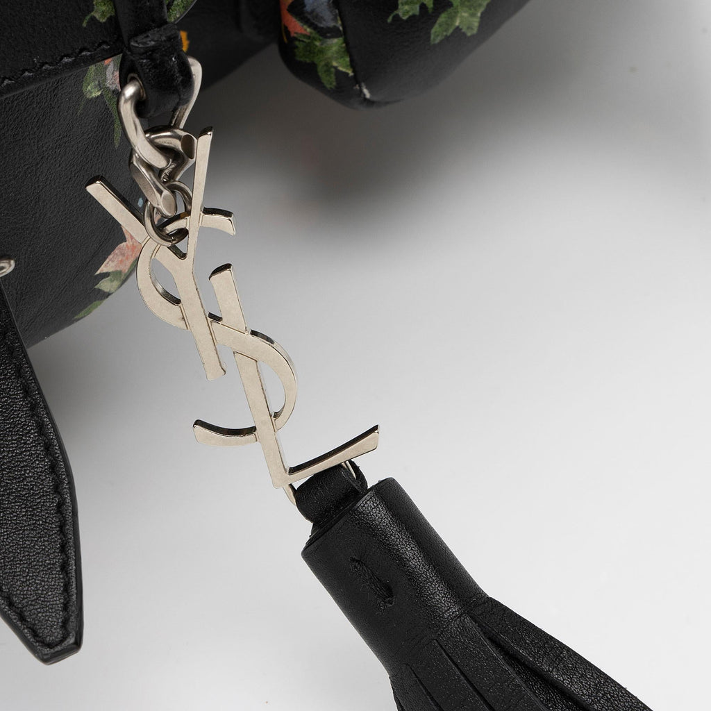 Saint Laurent Leather Prairie Floral Festival Backpack (SHF-VN9m0q)