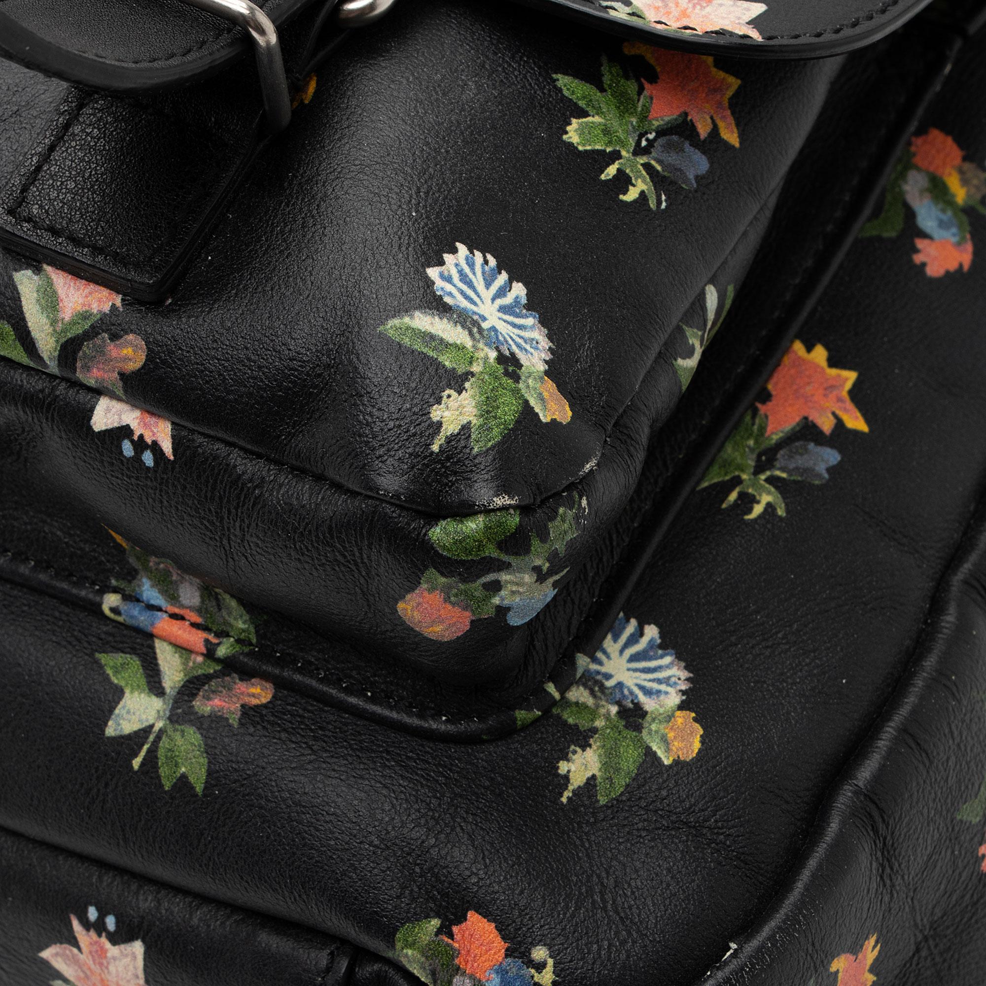 Saint Laurent Leather Prairie Floral Festival Backpack (SHF-VN9m0q)