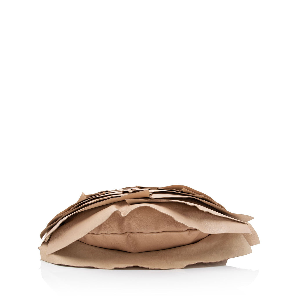 Saint Laurent Leather Ruffle St. Tropez Mombasa Hobo (SHF-fzGBZY)