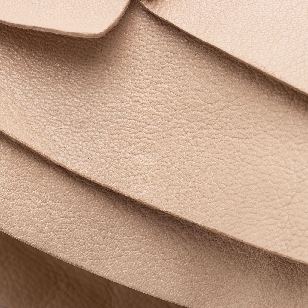 Saint Laurent Leather Ruffle St. Tropez Mombasa Hobo (SHF-fzGBZY)