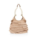 Saint Laurent Leather Ruffle St. Tropez Mombasa Hobo (SHF-fzGBZY)