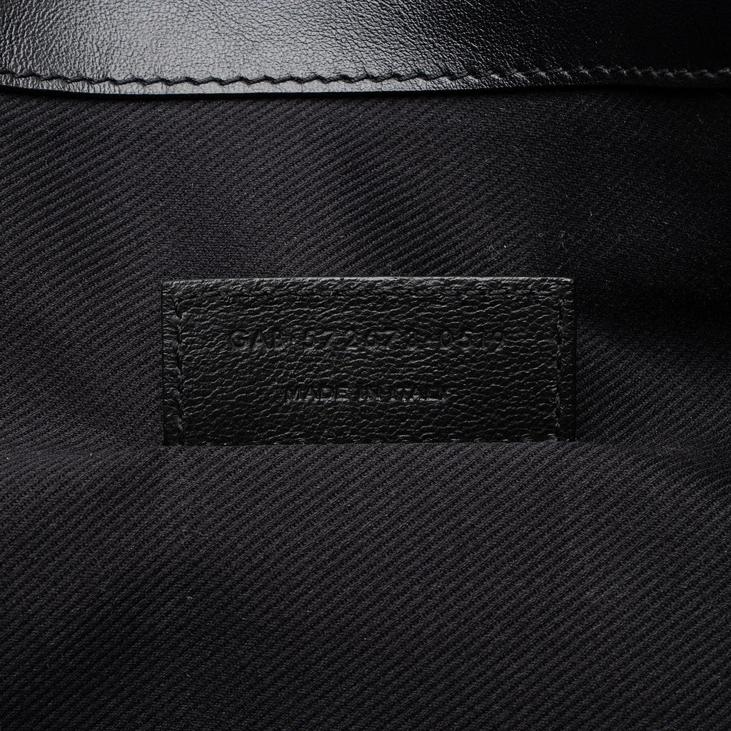 Saint Laurent Leather Teddy Large Bucket Bag (SHF-s2ALK4)
