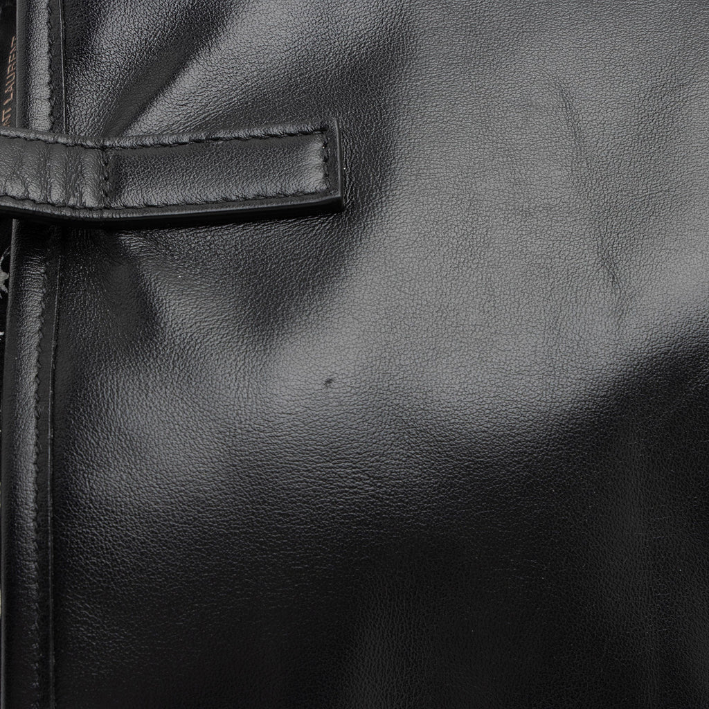 Saint Laurent Leather Teddy Large Bucket Bag (SHF-s2ALK4)