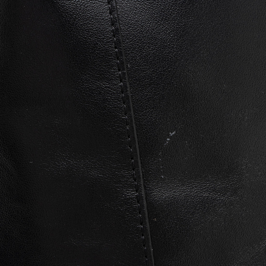 Saint Laurent Leather Teddy Large Bucket Bag (SHF-s2ALK4)