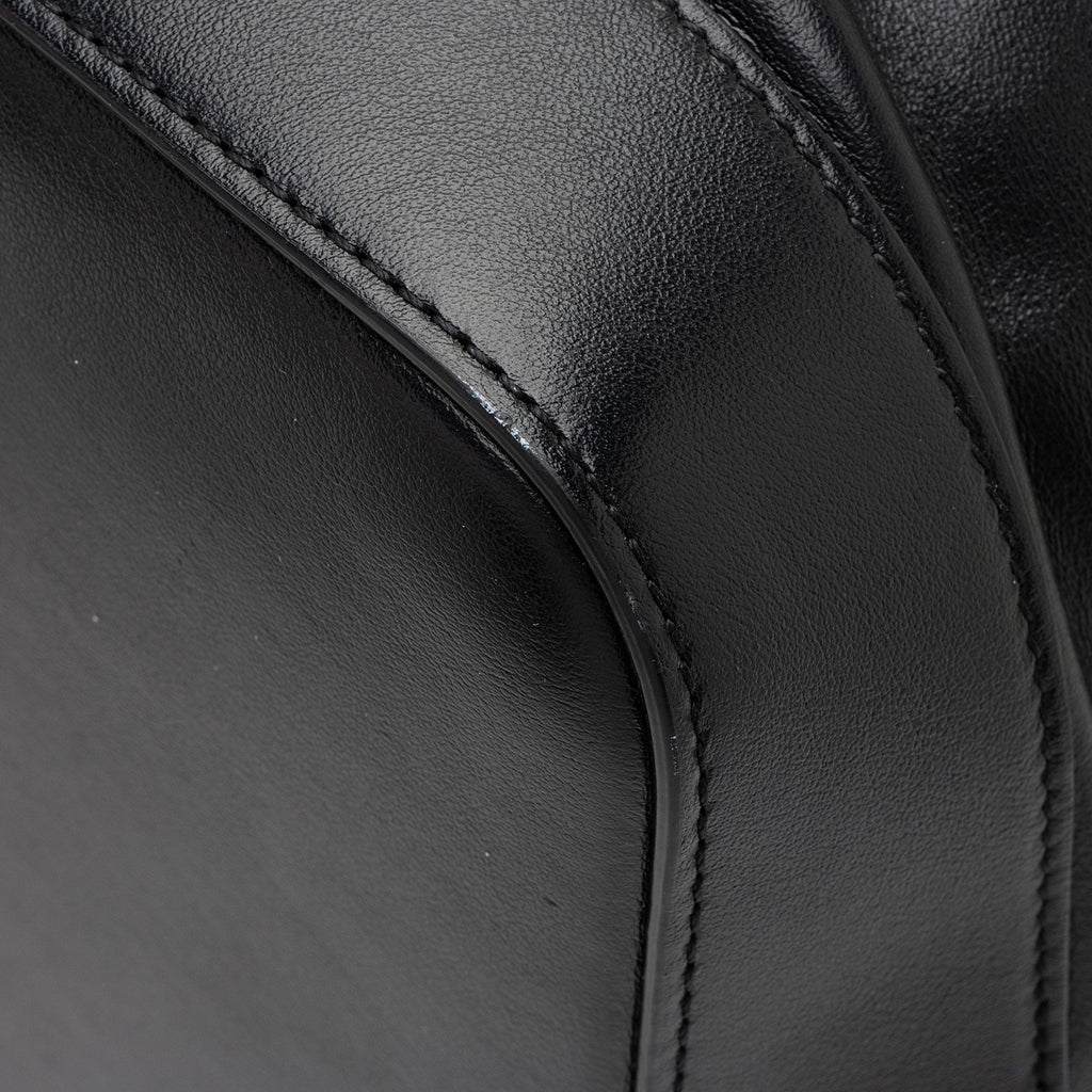 Saint Laurent Leather Teddy Large Bucket Bag (SHF-s2ALK4)