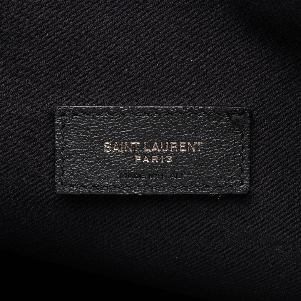 Saint Laurent Leather Teddy Large Bucket Bag (SHF-s2ALK4)
