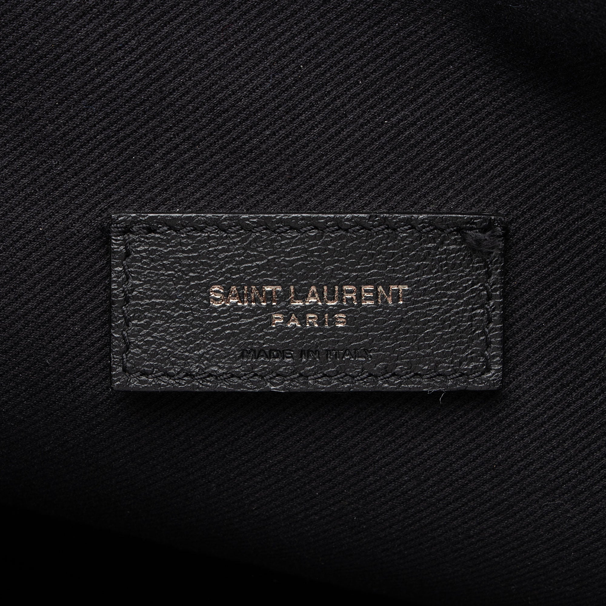 Saint Laurent Leather Teddy Large Bucket Bag (SHF-s2ALK4)