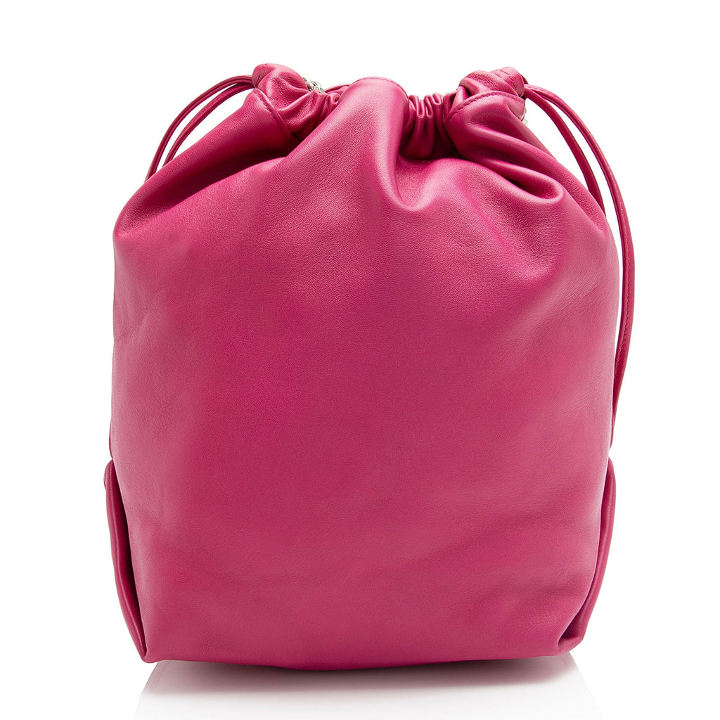 Saint Laurent Leather Teddy Small Bucket Bag (SHF-xicq3g)