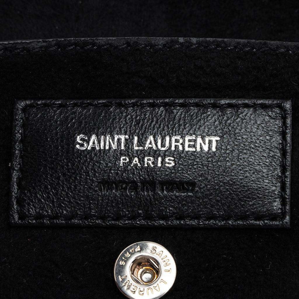 Saint Laurent Leather Teddy Small Bucket Bag (SHF-xicq3g)