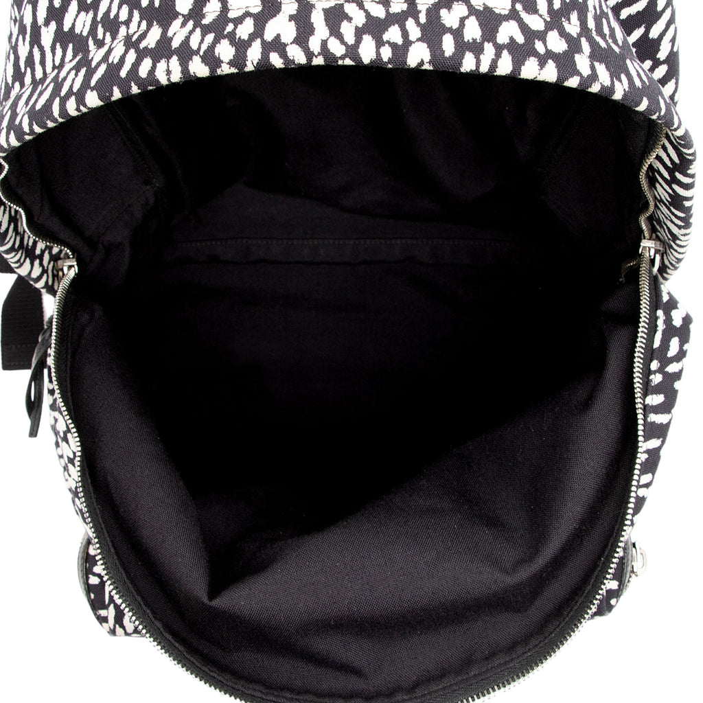 Saint Laurent Leopard Print Canvas City Backpack (SHF-lc0KDV)