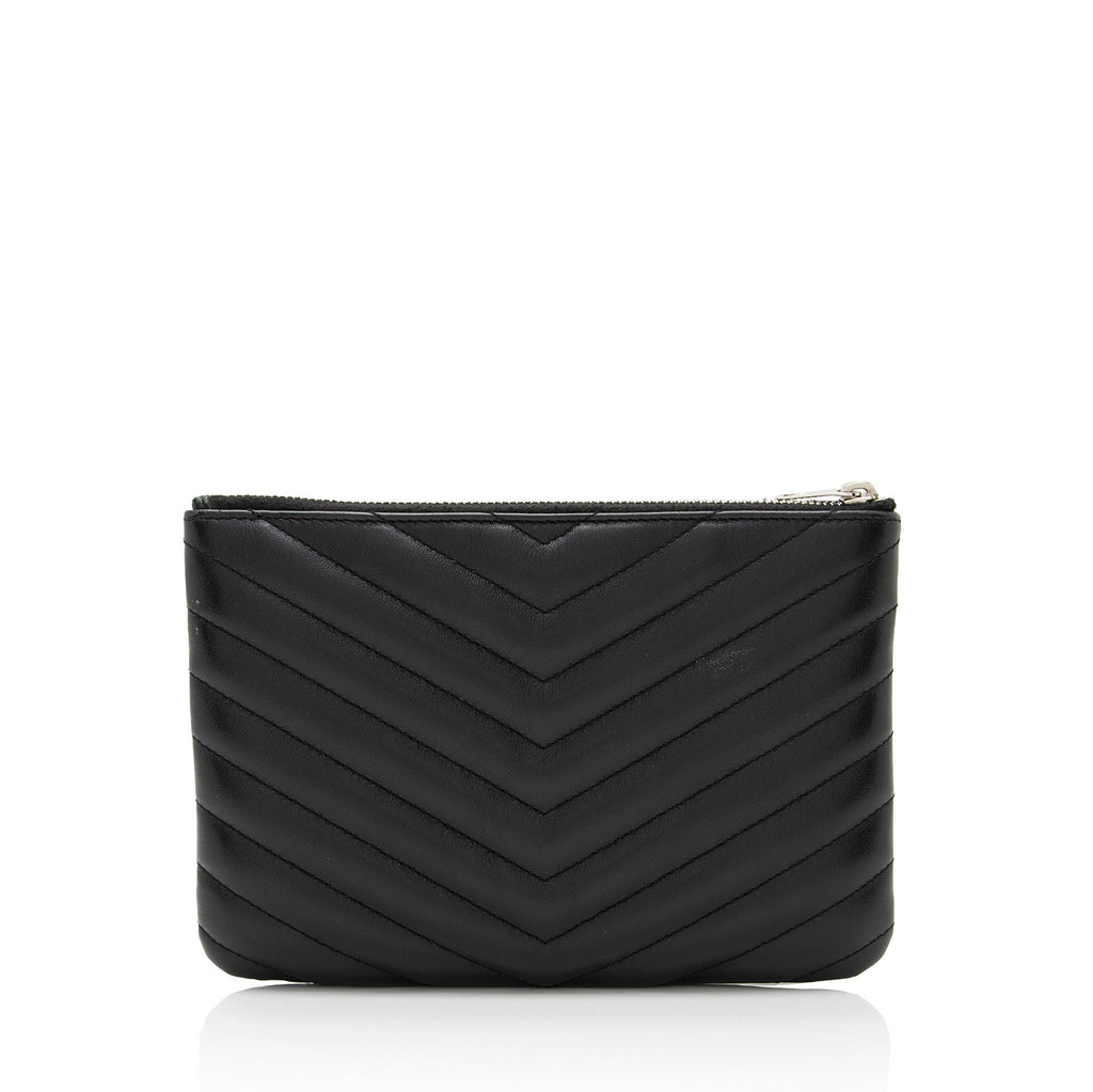 Saint Laurent Matelasse Calfskin Jolie Pouch (SHF-Zo6uL5)