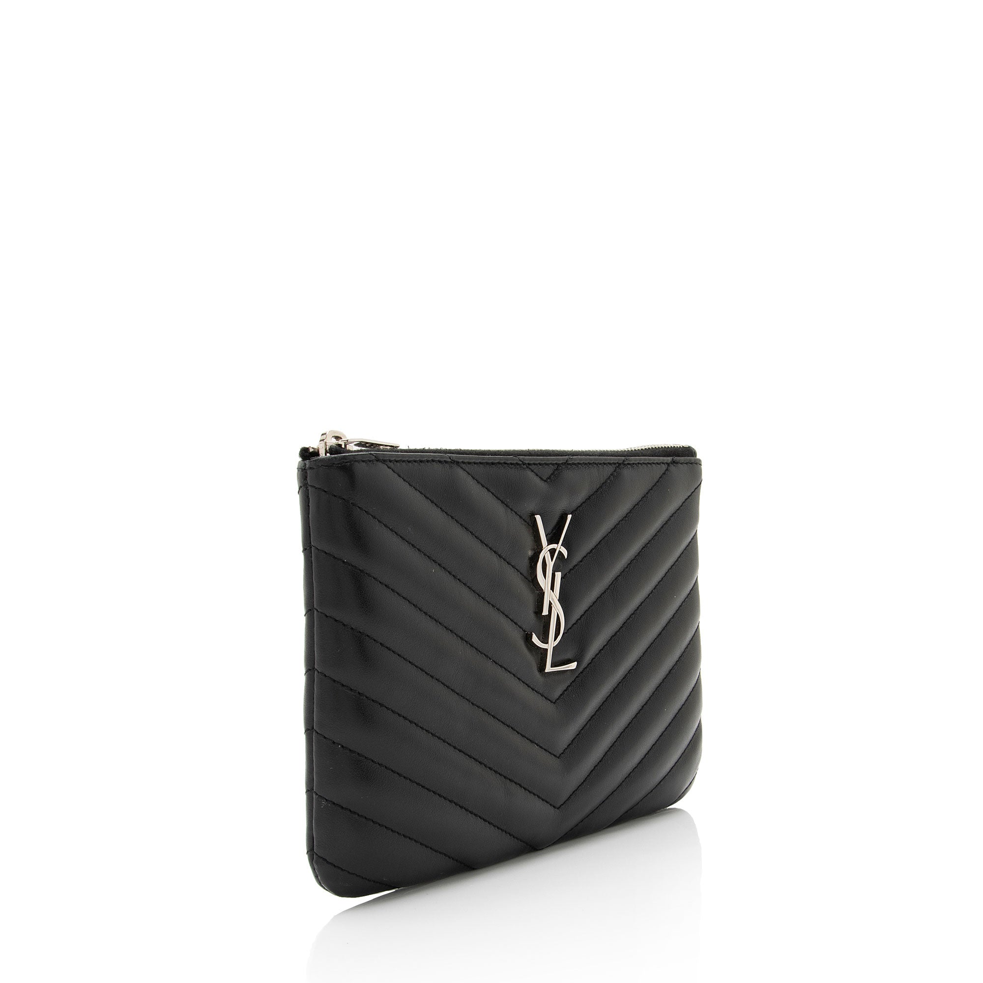 Saint Laurent Matelasse Calfskin Jolie Pouch (SHF-Zo6uL5)