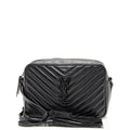 Saint Laurent Matelasse Calfskin Matte Black Monogram Lou Camera Bag (SHF-APSLqT)