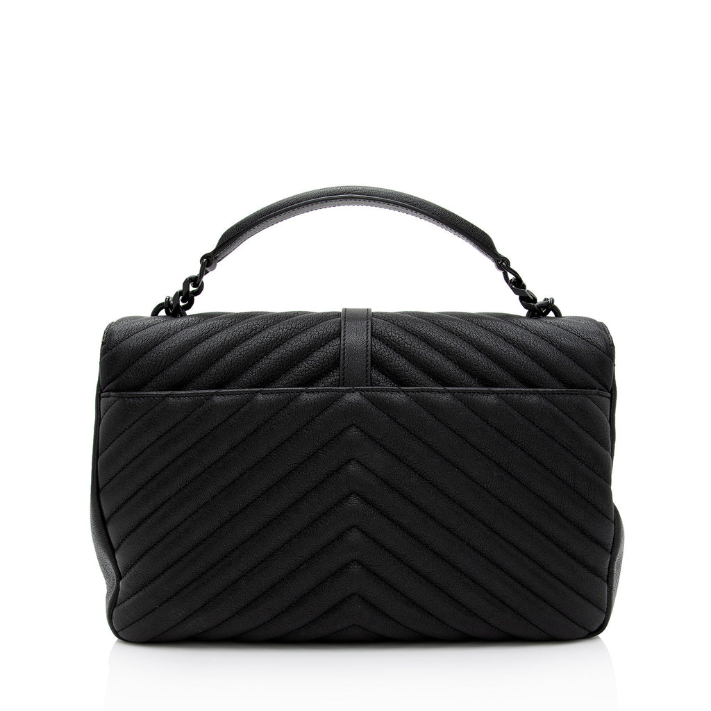Saint Laurent Matelasse Calfskin Monogram College Large Shoulder Bag (SHF-K7F9Zp)