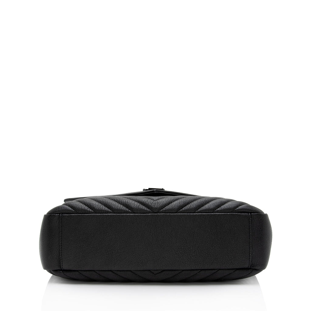 Saint Laurent Matelasse Calfskin Monogram College Large Shoulder Bag (SHF-K7F9Zp)