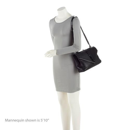 Saint Laurent Matelasse Calfskin Monogram College Large Shoulder Bag (SHF-K7F9Zp)
