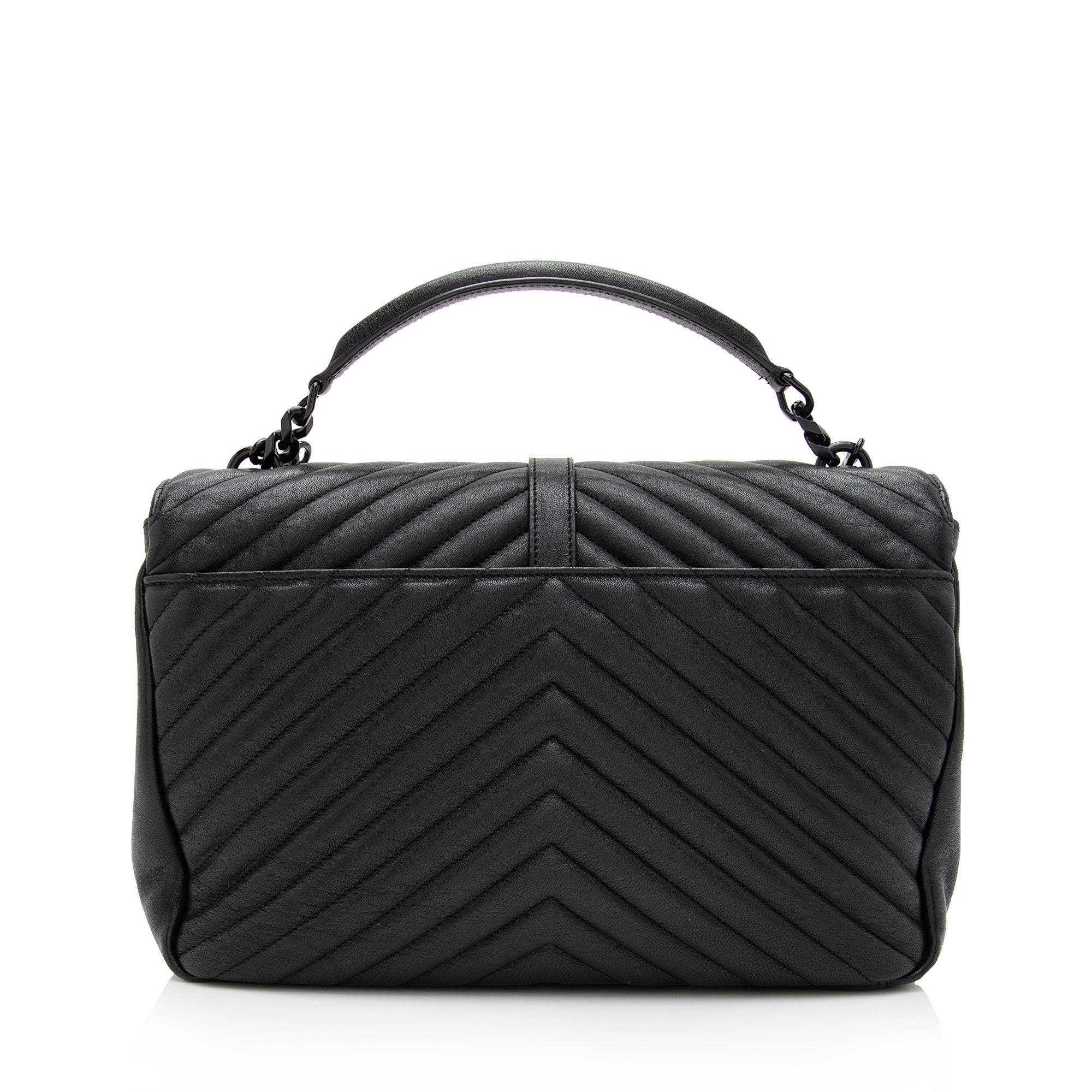 Saint Laurent Matelasse Calfskin Monogram College Large Shoulder Bag (SHF-NTG48D)