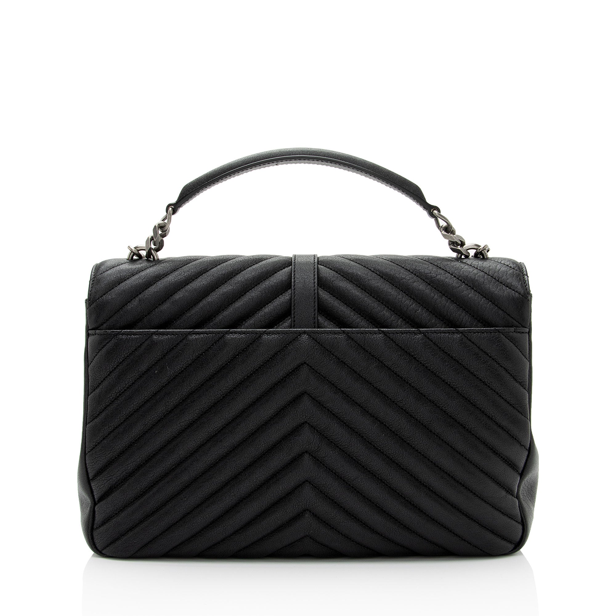 Saint Laurent Matelasse Calfskin Monogram College Large Shoulder Bag (SHF-6MZ4bL)