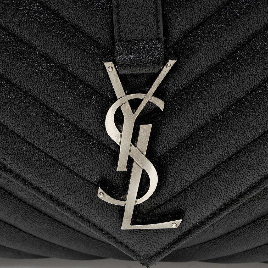 Saint Laurent Matelasse Calfskin Monogram College Large Shoulder Bag (SHF-6MZ4bL)