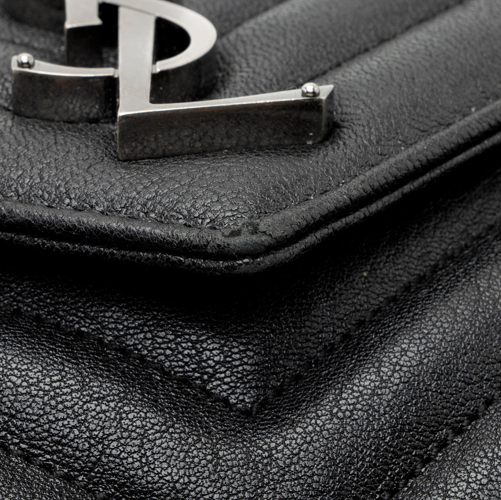 Saint Laurent Matelasse Calfskin Monogram College Large Shoulder Bag (SHF-6MZ4bL)