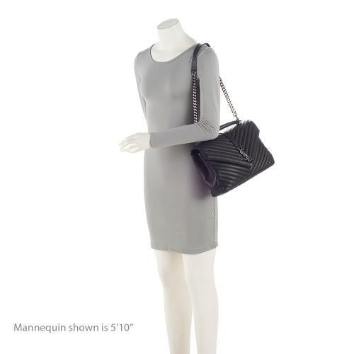 Saint Laurent Matelasse Calfskin Monogram College Large Shoulder Bag (SHF-6MZ4bL)