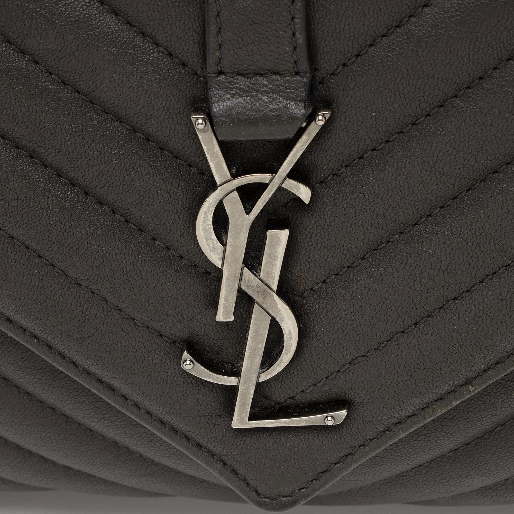 Saint Laurent Matelasse Calfskin Monogram College Medium Shoulder Bag (SHF-VVdWy3)