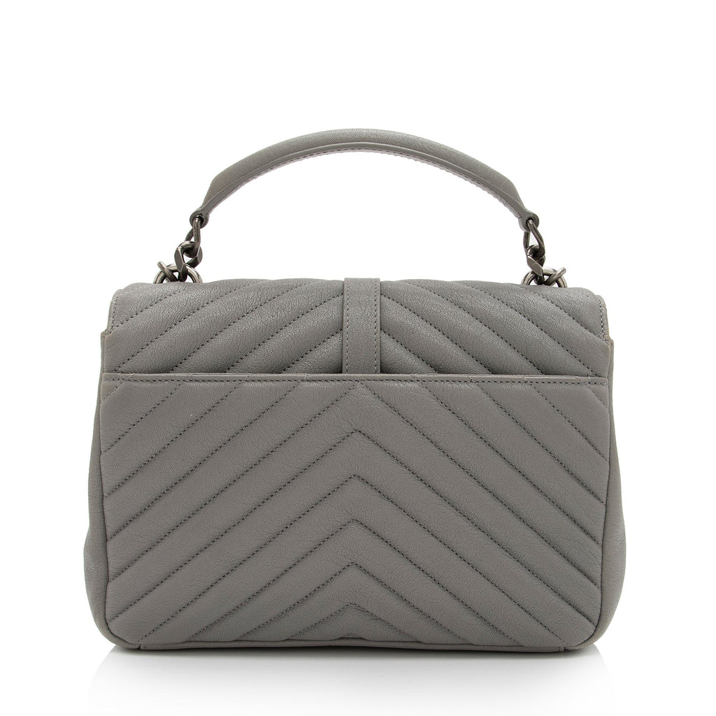 Saint Laurent Matelasse Calfskin Monogram College Medium Shoulder Bag (SHF-2L8Nyw)