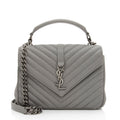 Saint Laurent Matelasse Calfskin Monogram College Medium Shoulder Bag (SHF-2L8Nyw)