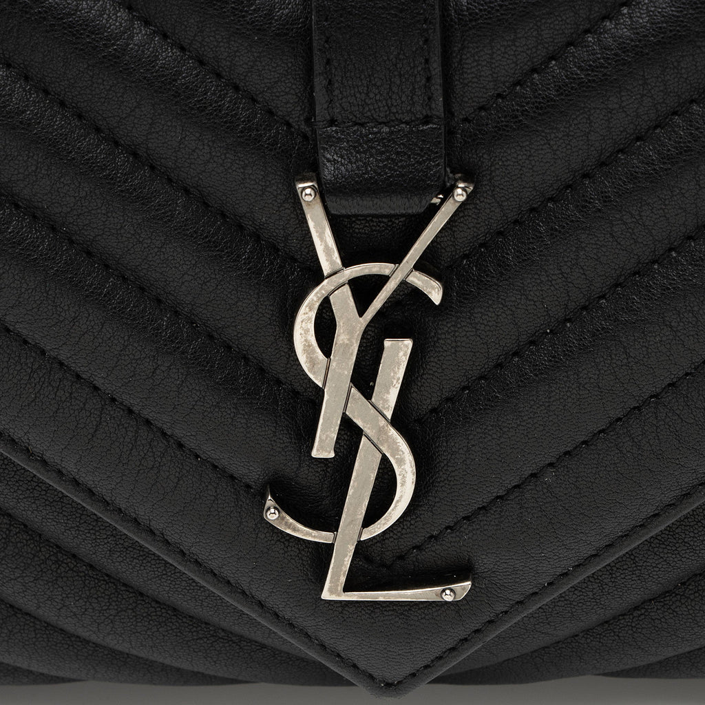 Saint Laurent Matelasse Calfskin Monogram College Medium Shoulder Bag (SHF-MMt0qg)