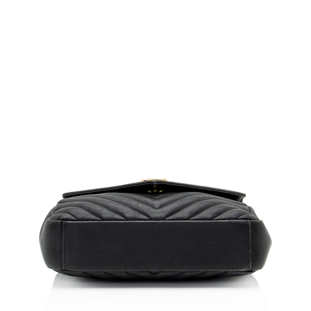 Saint Laurent Matelasse Calfskin Monogram College Medium Shoulder Bag (SHF-p3Eevf)