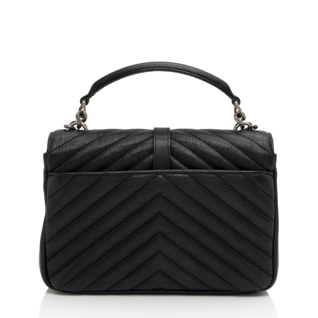 Saint Laurent Matelasse Calfskin Monogram College Medium Shoulder Bag (SHF-1hq9qs)