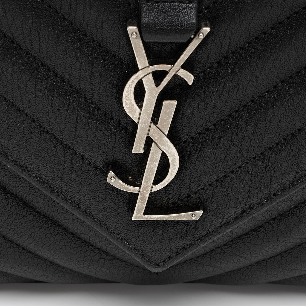Saint Laurent Matelasse Calfskin Monogram College Medium Shoulder Bag (SHF-1hq9qs)