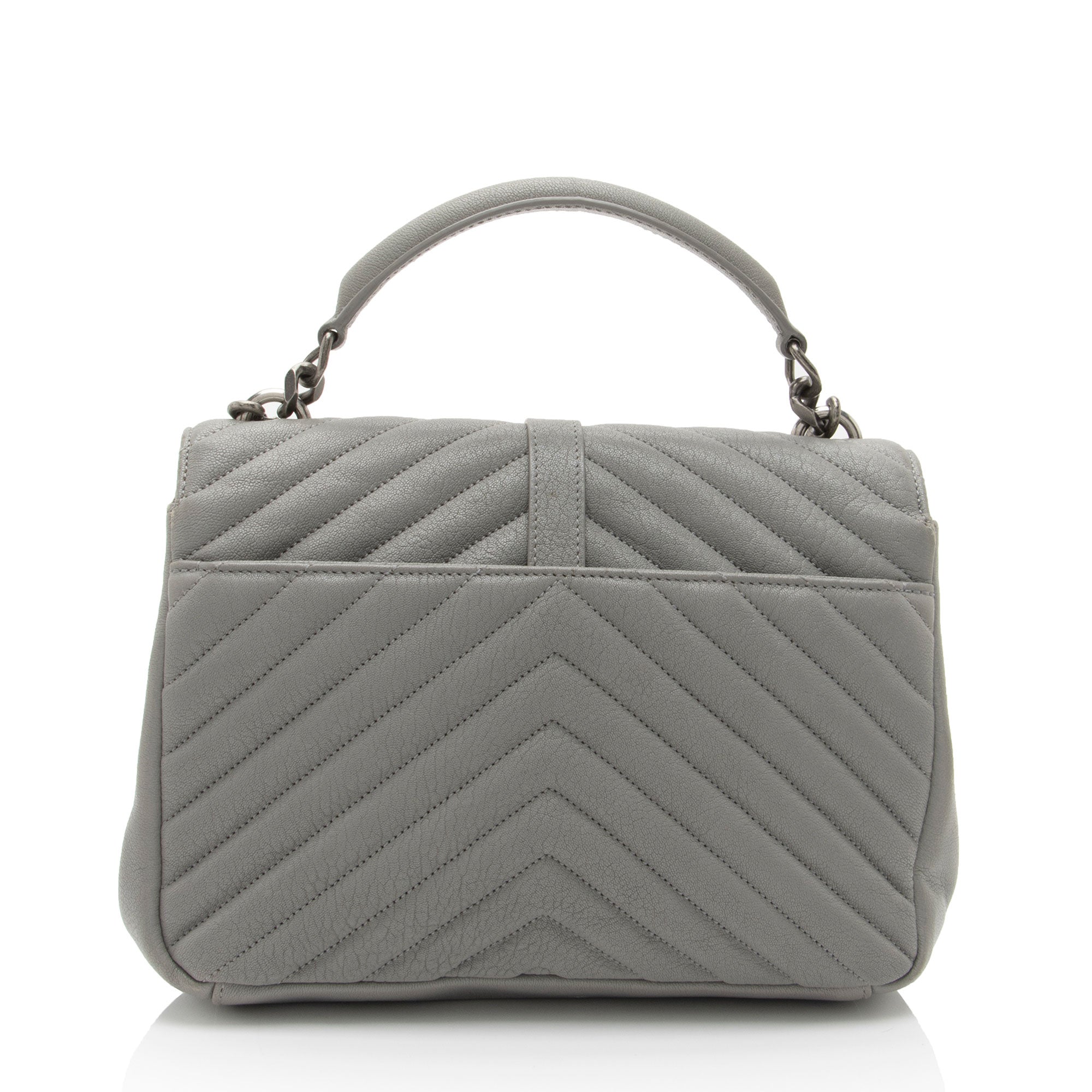 Saint Laurent Matelasse Calfskin Monogram College Medium Shoulder Bag (SHF-D2O1lS)